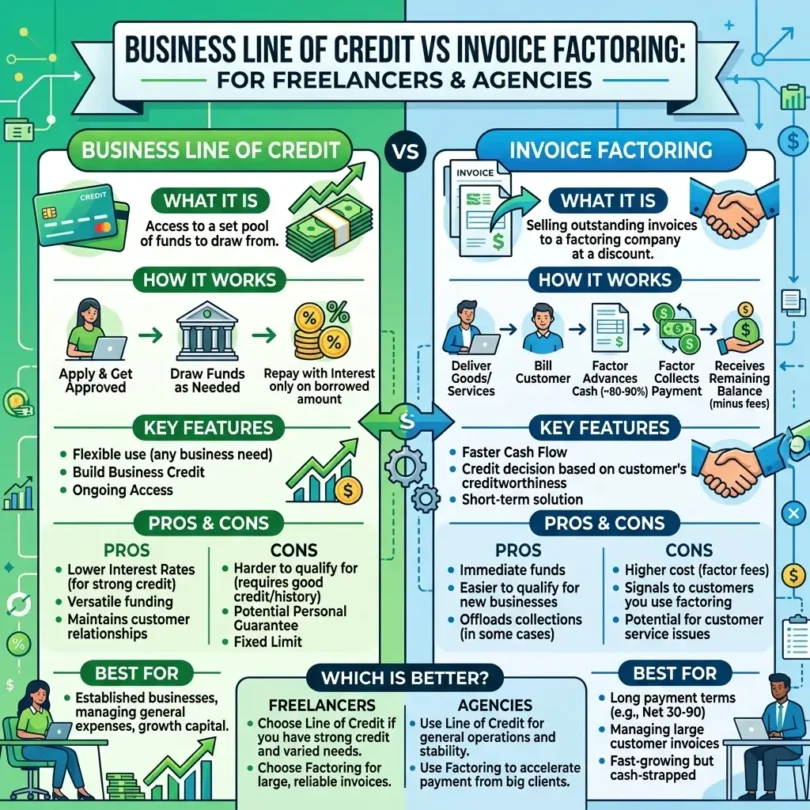 Business Line of Credit vs Invoice Factoring